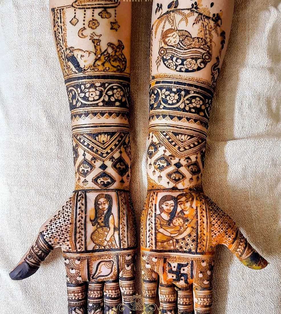 Baby Shower Mehndi Design at best price in Ahmedabad | ID: 18911129255